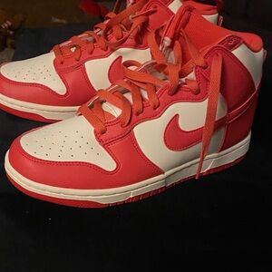 Nike Red and White Sneakers